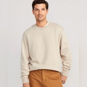 Old Navy Oversized Crew-Neck Sweatshirt beige color